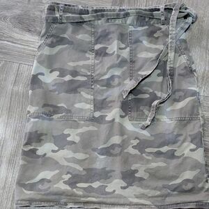 Banana Republic Camouflage Mini Skirt in Olive Tones